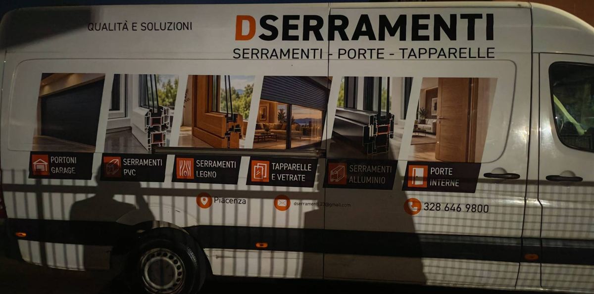 Il furgone DSerramenti a Piacenza